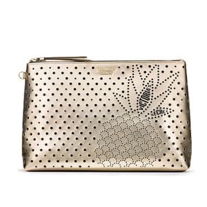 VICTORIA'S SECRET Gold Pineapple Beauty Pouch